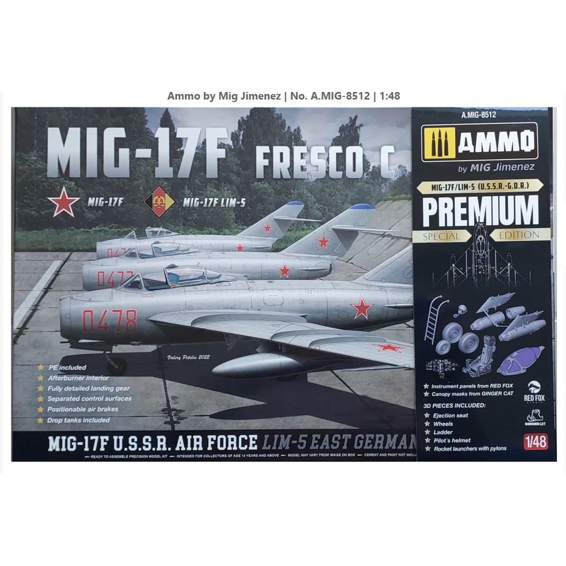 AMMO by Mig 8512 1/48 Fresco C MiG-17 F/ LIM-5 U.S.S.R. - GDR PREMIUM