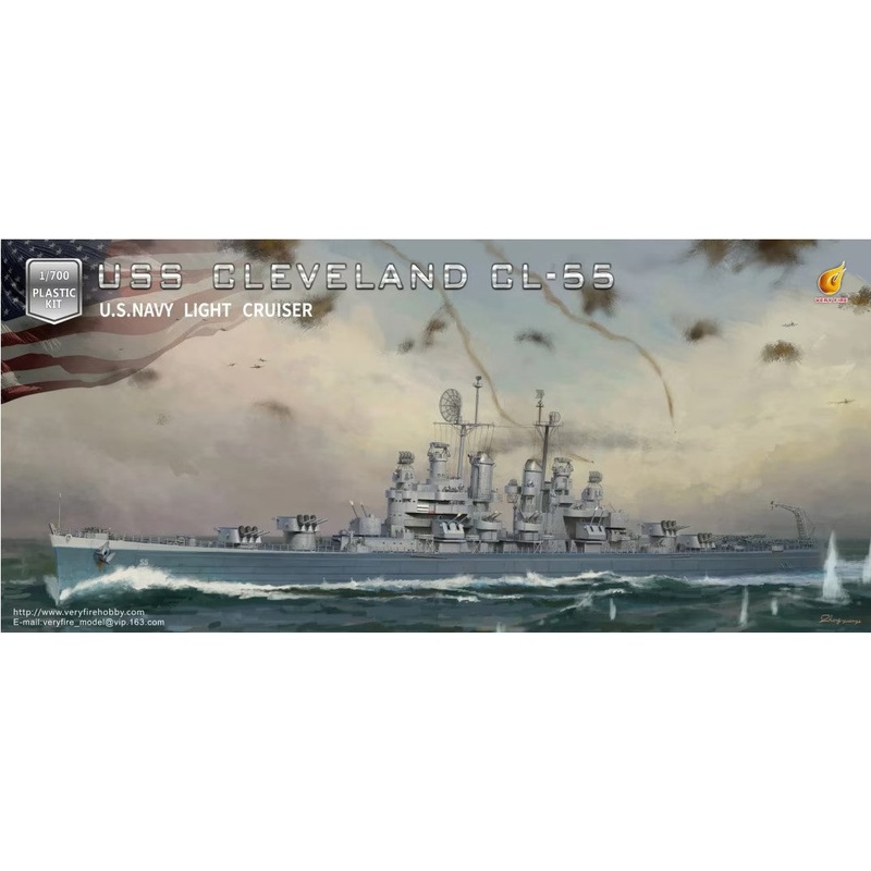 Very Fire VF700920 1/700 Scale USS Cleveland CL-55 Light Cruiser STANDARD VERSION