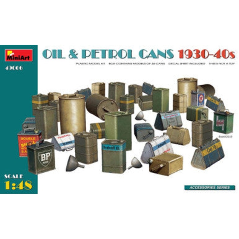 Miniart 49006 1/48 Oil & Petrol Cans 1930-40s