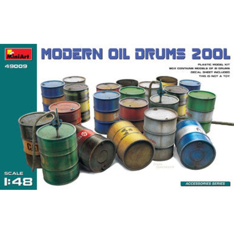Miniart 49009 1/48 Modern Oil Drums (200l)