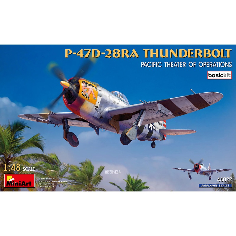 MiniArt 48022 1:48 P-47D-28RA THUNDERBOLT. PACIFIC THEATER OF OPERATIONS. BASIC KIT)