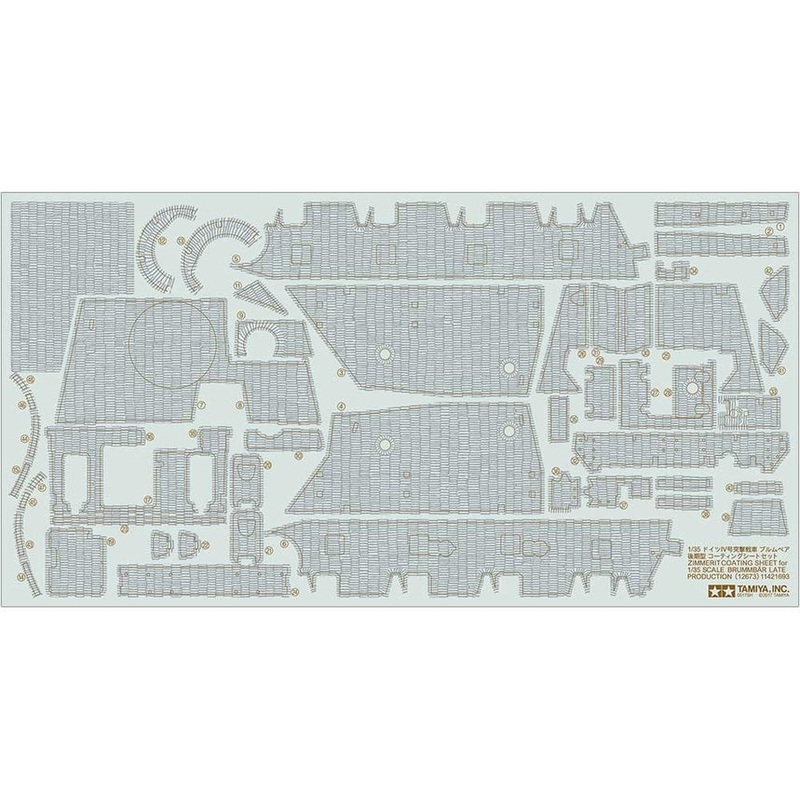 Tamiya 12673 1/35 Zimmerit Coating Sheet Brummbar (for Tamiya)