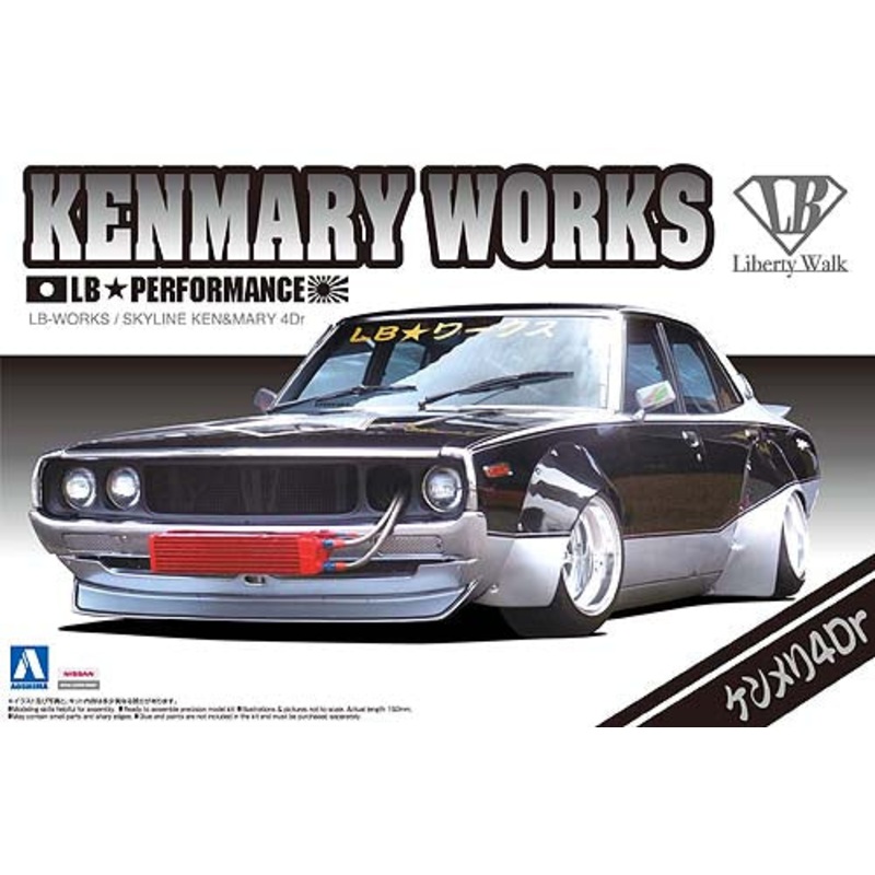 Aoshima 00982 1/24 Nissan Skyline 4Dr LB Performance KenMary Works