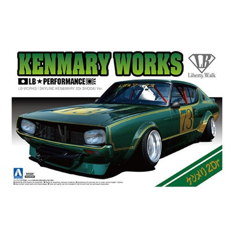 Aoshima 05921 1/24 Nissan Skyline 2Dr Shodai Ver. LB Performance KenMary Works