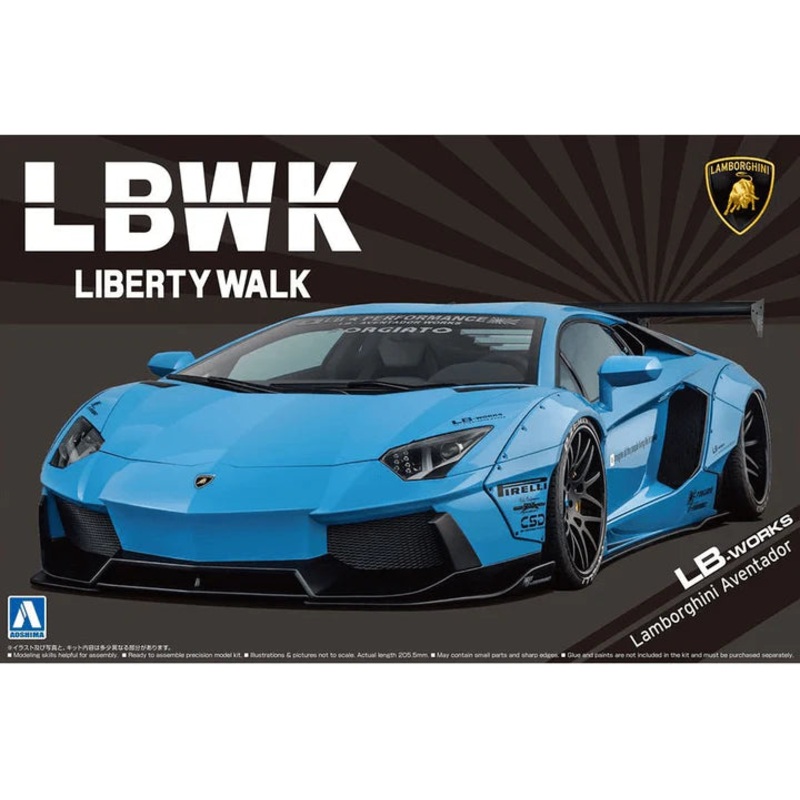 Aoshima 05989 1/24 Lamborghini Aventador Ver.1 LB Works