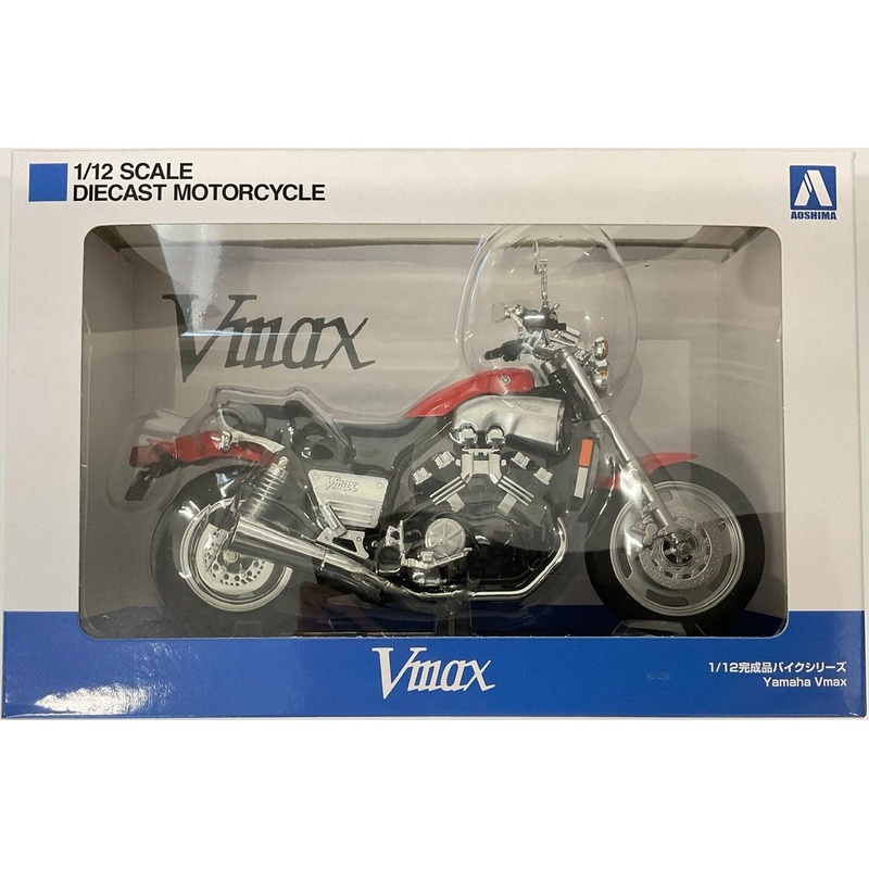Aoshima 11187 1/12 Yamaha Vmax Fire Red Diecast Motorcycle