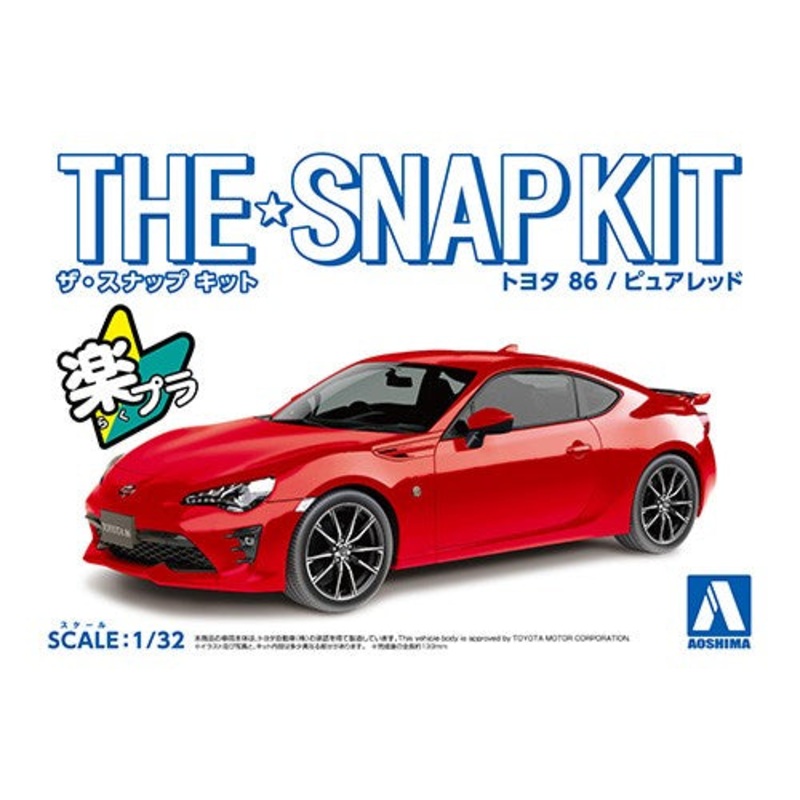 Aoshima 06887 1/32 Snap Kit #03-F Toyota 86 Pure Red