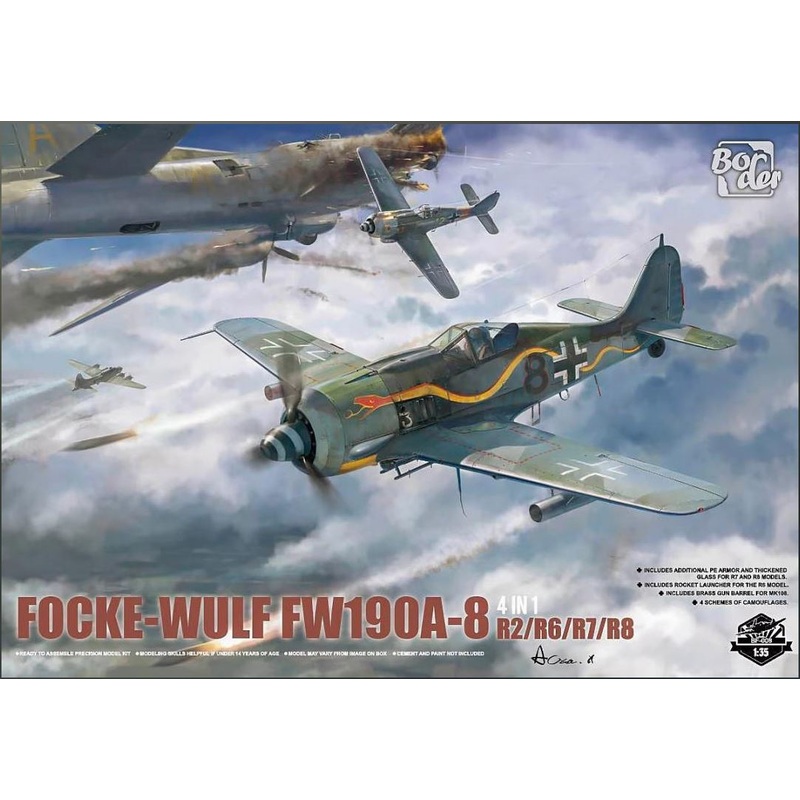 Border Model BF009 1/35 Focke-Wulf FW-190A-8 (R2/R6/R7/R8 4in1)