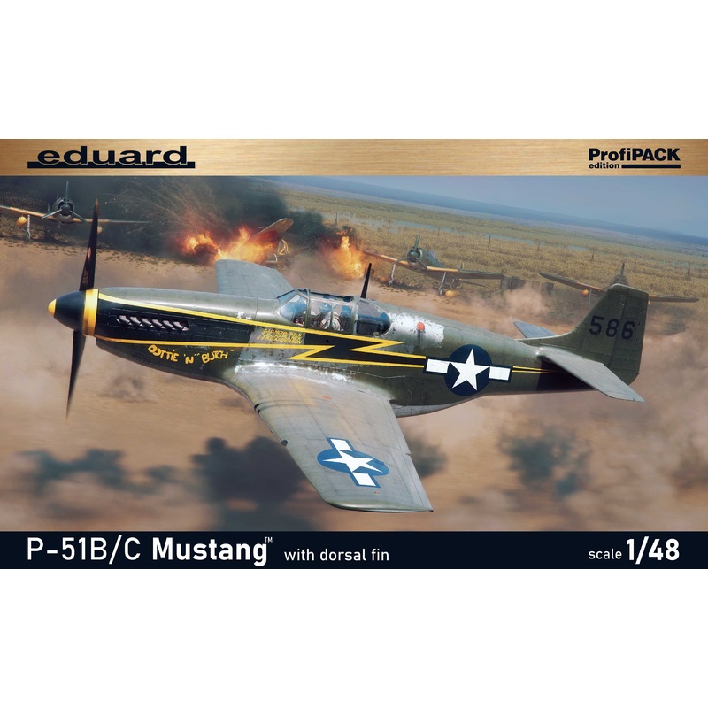 Eduard 82108 1/48 P-51B/C Mustang w/ dorsal fin Profipack Edition