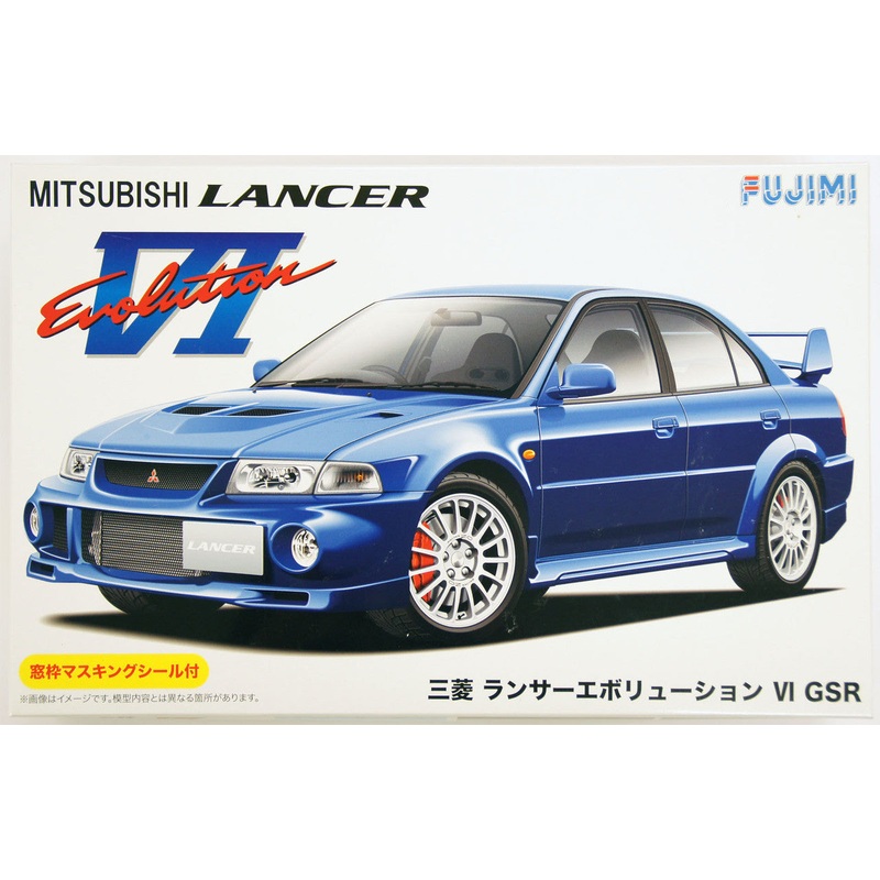 Fujimi 039237 1/24 Mitsubishi Lancer Evolution VI GSR with Window Frame Masking