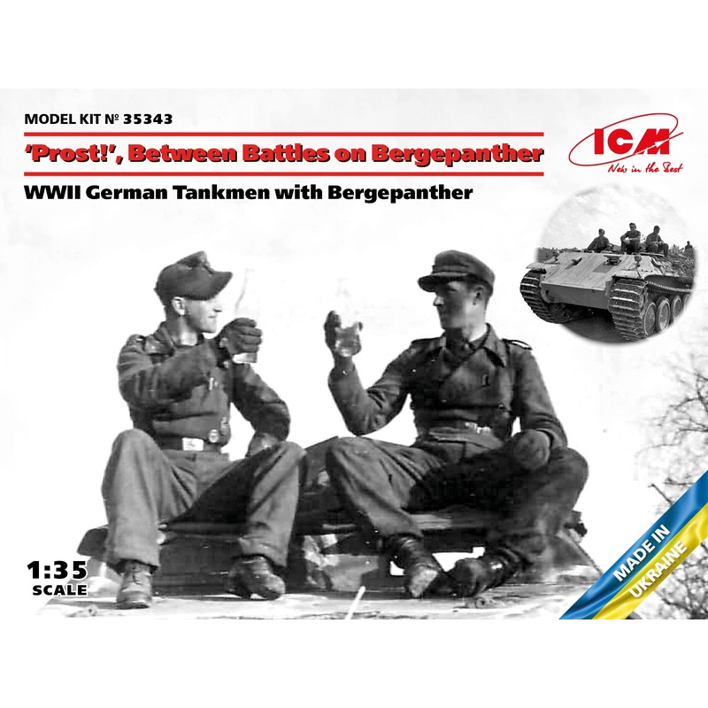 ICM 35343 1/35 'Prost!, Between Battles on Bergepanther (WWII German Tankmen with Bergepanther), Vehicle