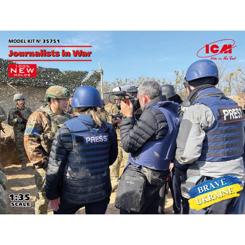 ICM 35751 1/35 Journalists in War (4 figures) (100% new molds), Figure