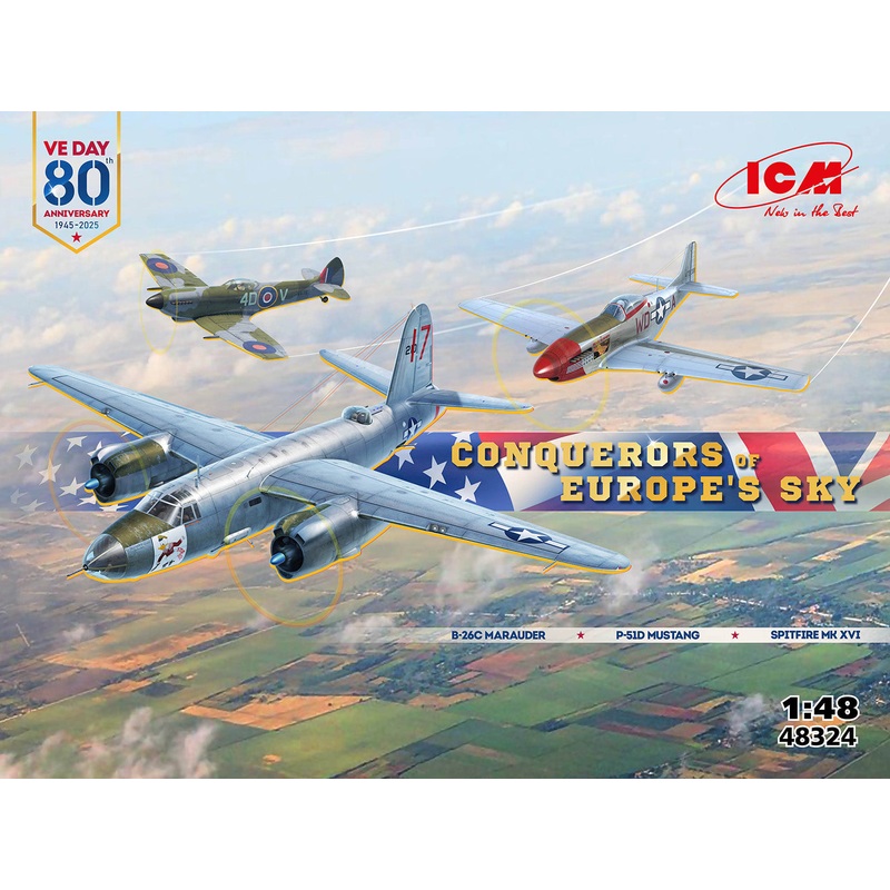 ICM 48324 1/35 Conquerors of Europes Sky 3 FULL KITS