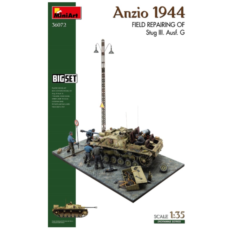 MiniArt 36072  1/35 Anzio 1944. Field Repairing of Stug III. Ausf. G. BIG SET