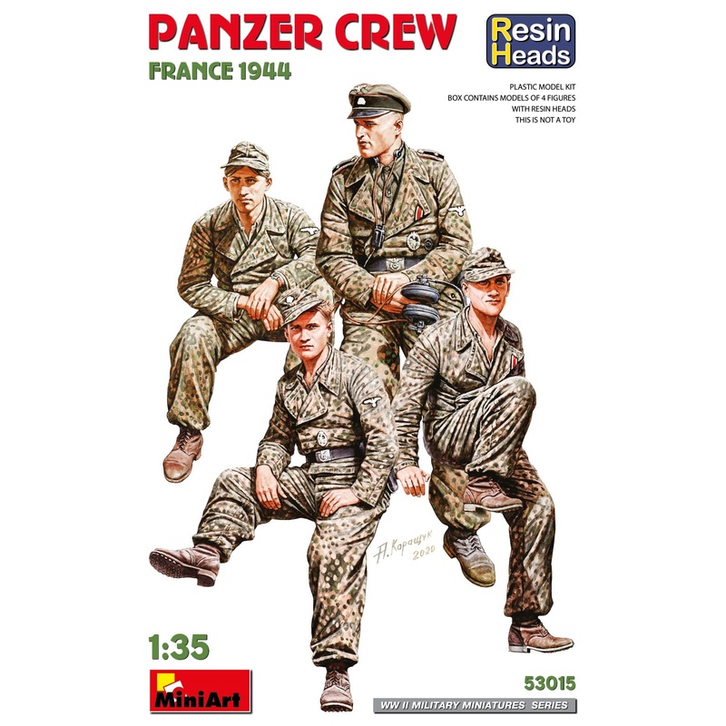MINIART 53015 1/35 PANZER CREW. FRANCE 1944. RESIN HEADS