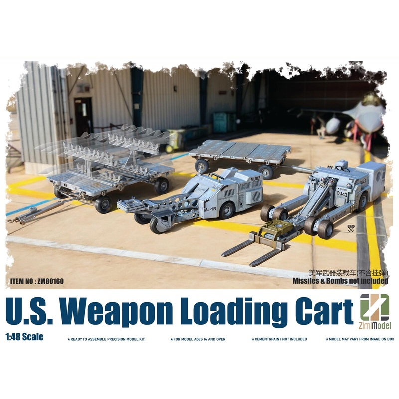 Zimi Model 80160 1/48 Weapon Loading Cart Model(NO Missiles & Bombs Included
