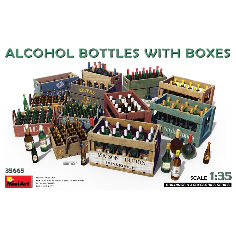 MiniArt 35665 1/35 Alcohol Bottles w/Boxes