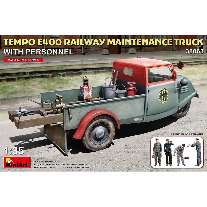MiniArt 38063 1/35 Tempo E400  Railway Maintenance Truck with Personnel
