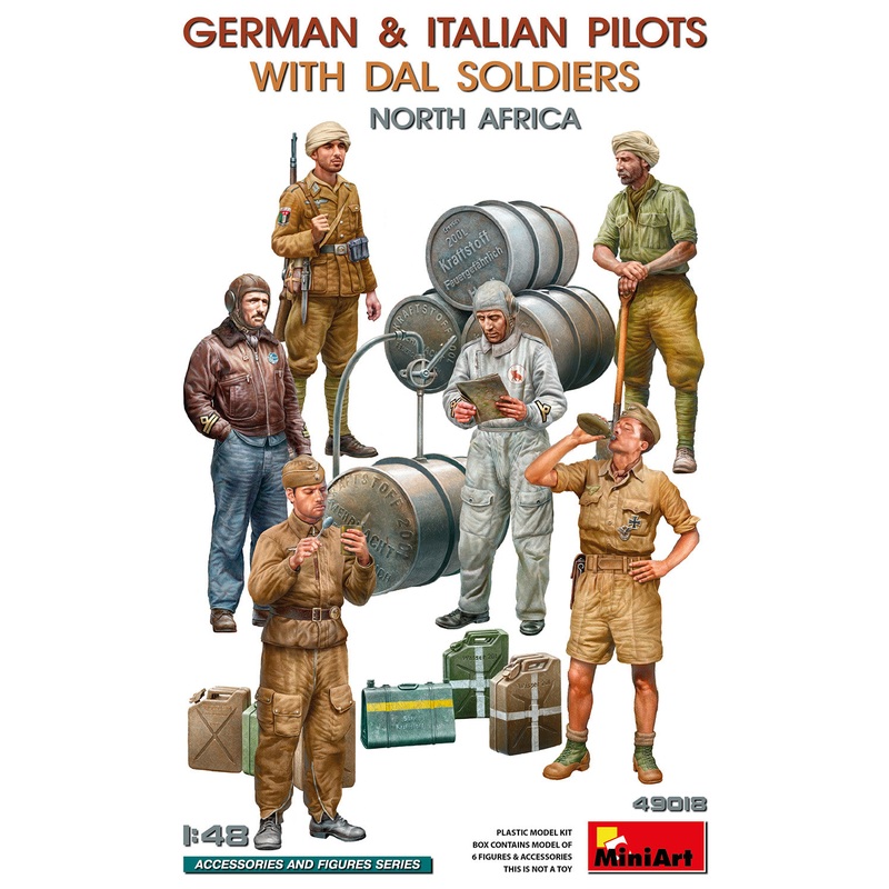 MiniArt 49018 1/48 German & Italian Pilots With DAL Soldiers. North Africa
