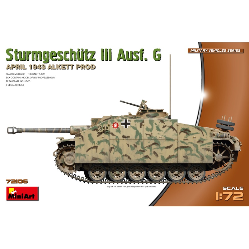 MiniArt 72106 1/72 Sturmgeschutz III Ausf. G, April 1943 Alkett Prod.