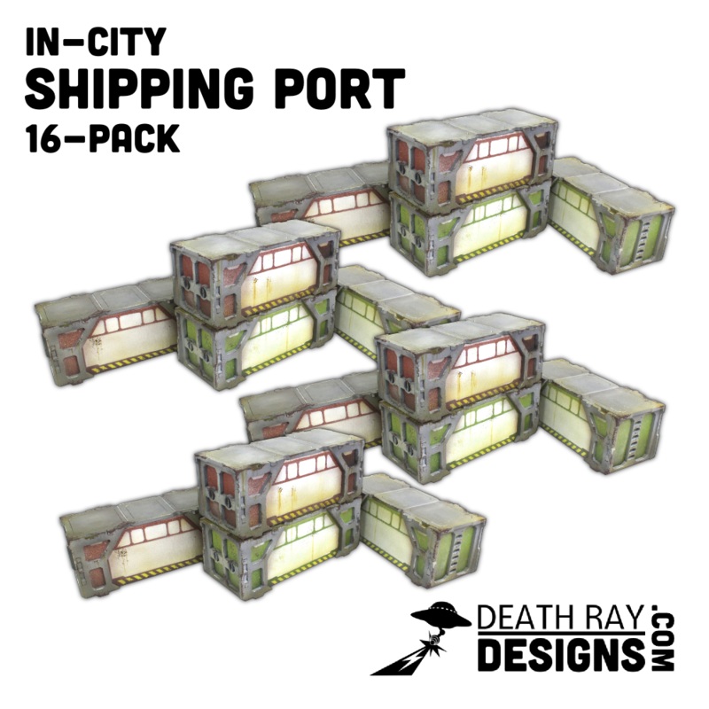 Death Ray Designs - Shipping Port Containers 16 Pack